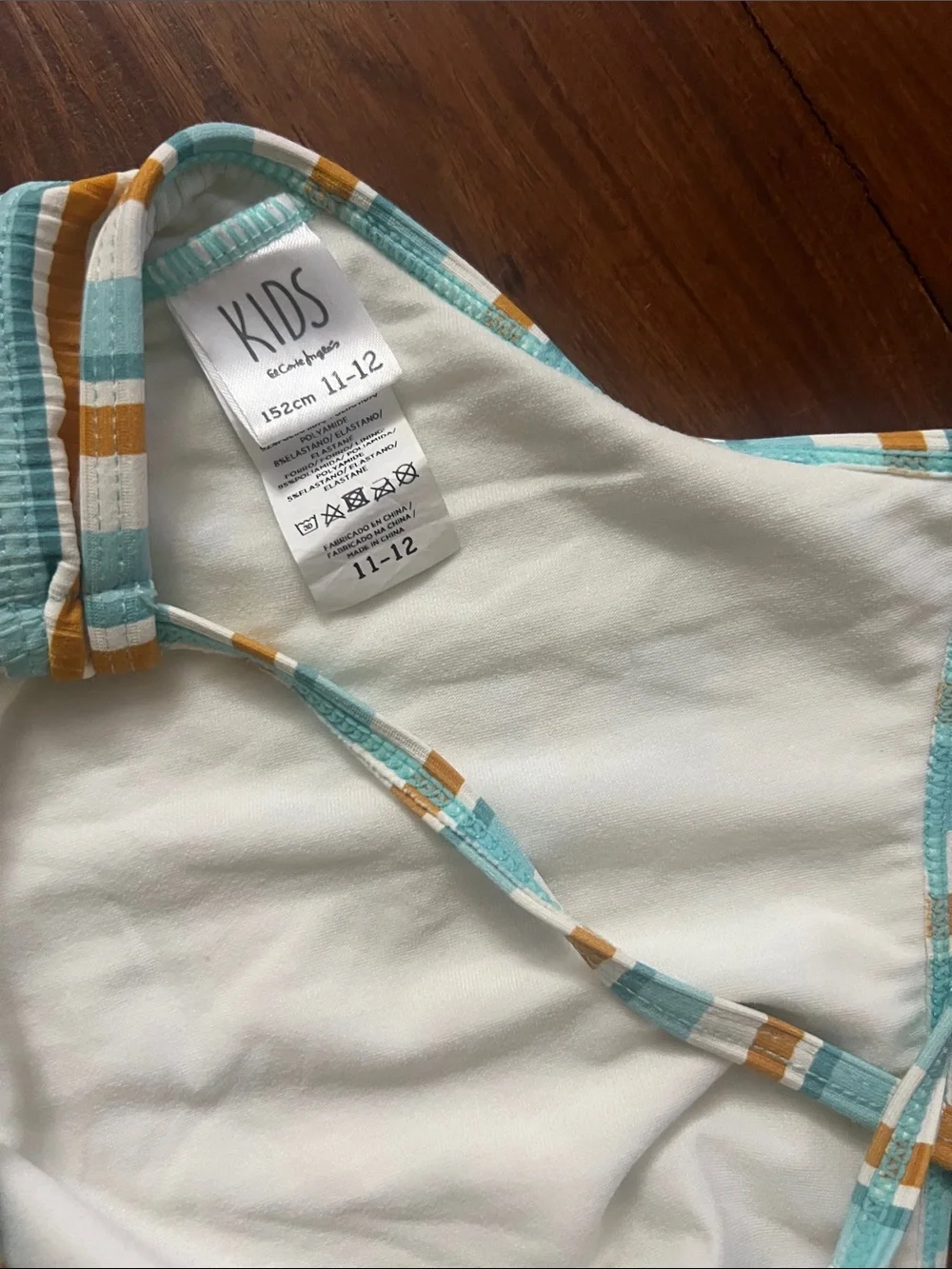 Girls  Striped Multi-Color One-Piece Swimsuit